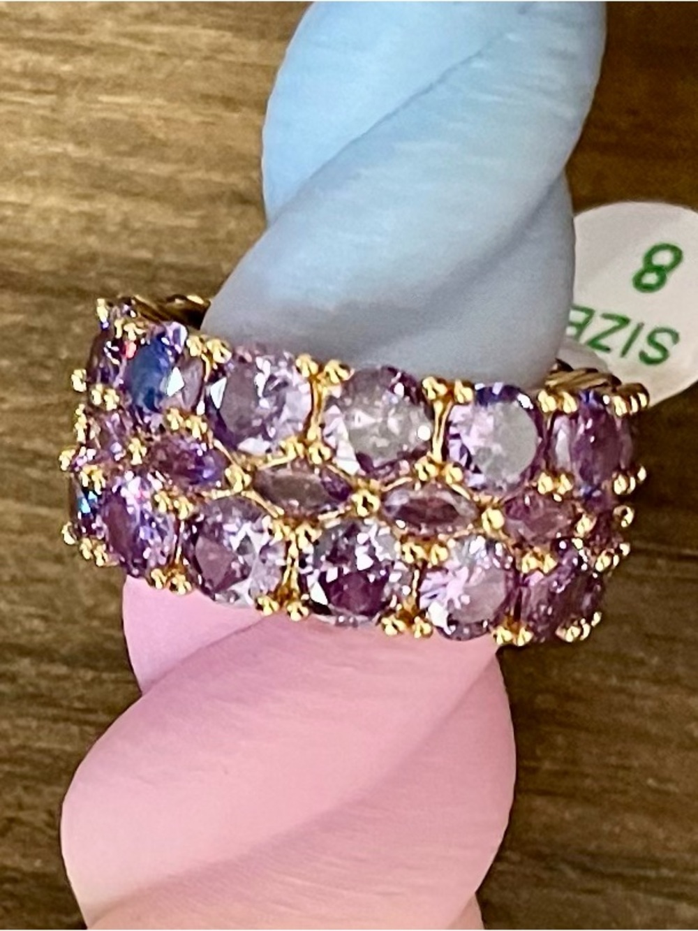 BP Starry Summer Nights Purple Topaz Cz on Gold Ring